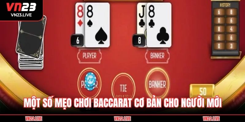 Một số mẹo chơi baccarat cơ bản cho người mới